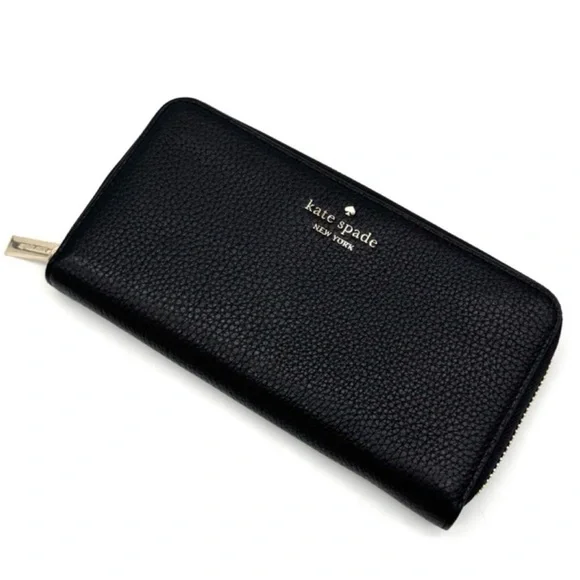Kate Spade Leila Large Continental Wallet Black/Gold - Picture 6 of 8
